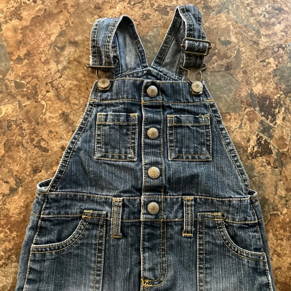 Old Navy Jean Overall Skirt Toddler Girls Size 3T Blue Denim Overalls One Piece